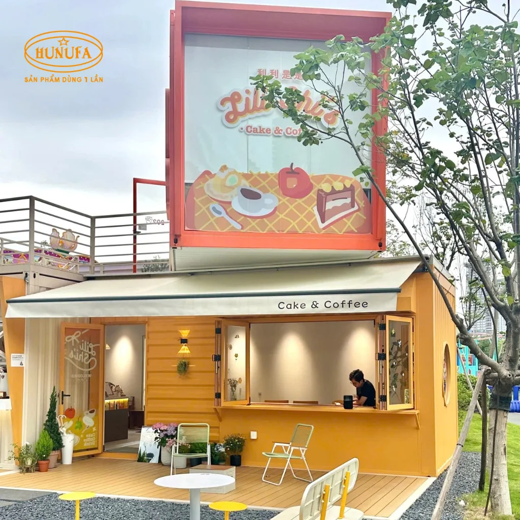 Mẫu thiết kế quán cafe container đẹp, độc lạ