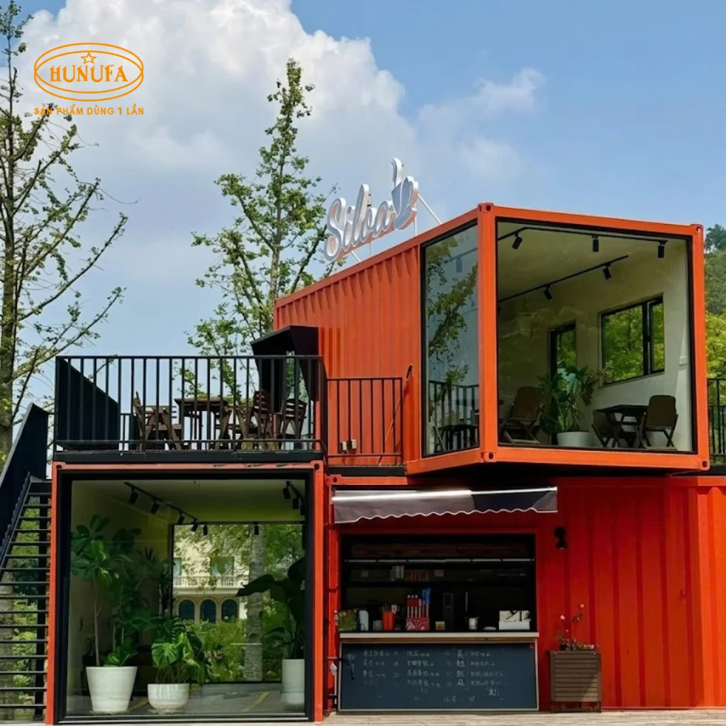 Mẫu thiết kế quán cafe container đẹp, độc lạ