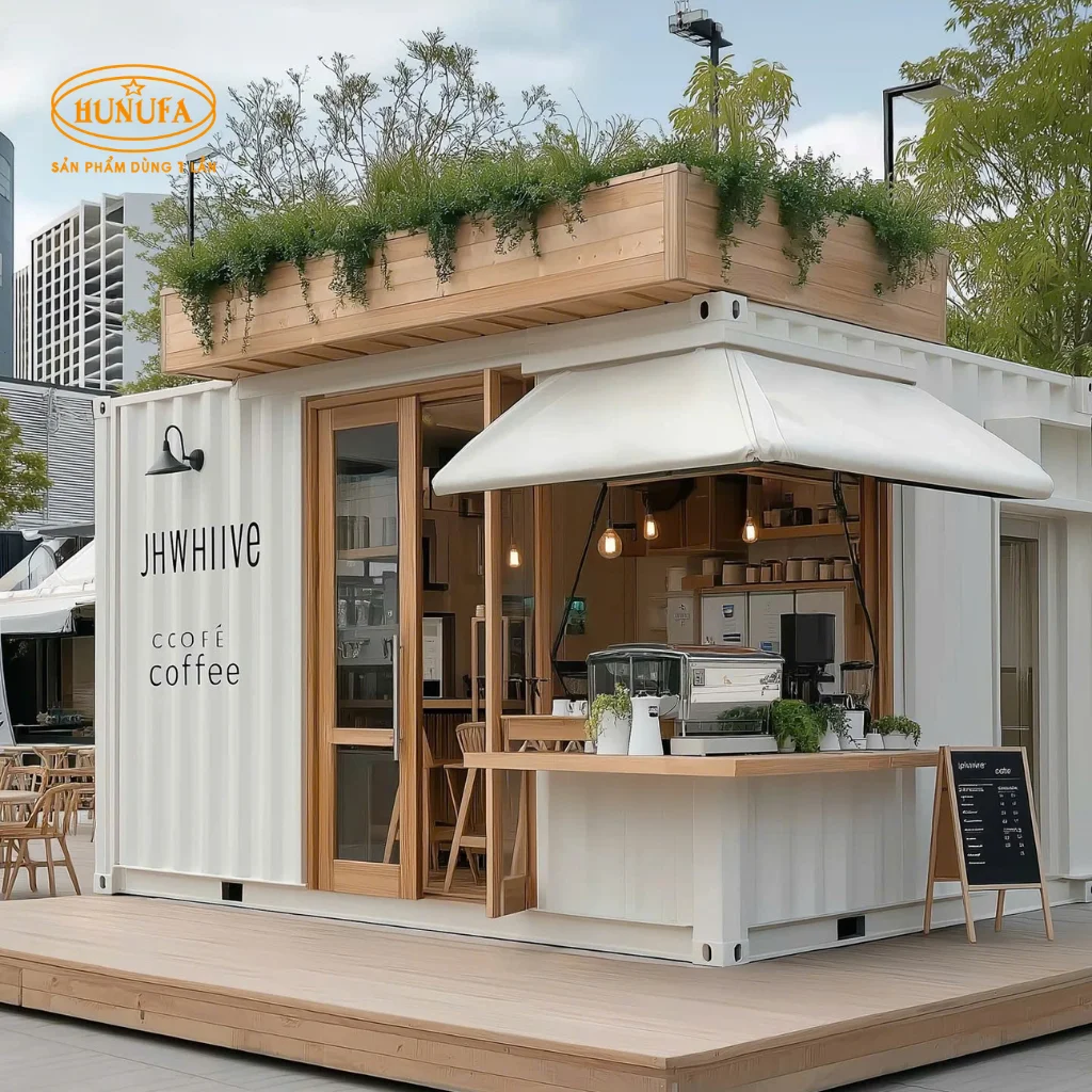 Mẫu thiết kế quán cafe container đẹp, độc lạ