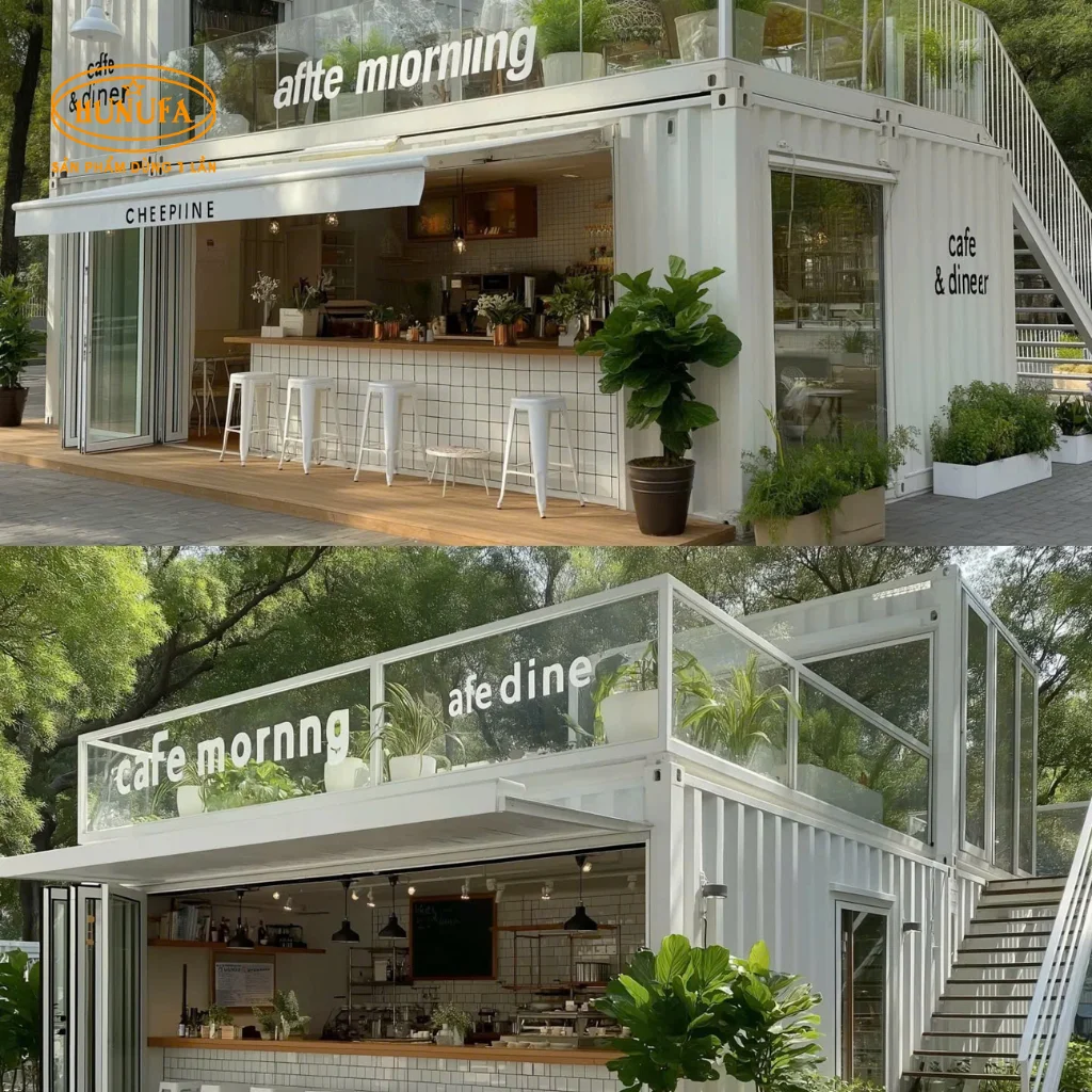 Mẫu thiết kế quán cafe container đẹp, độc lạ
