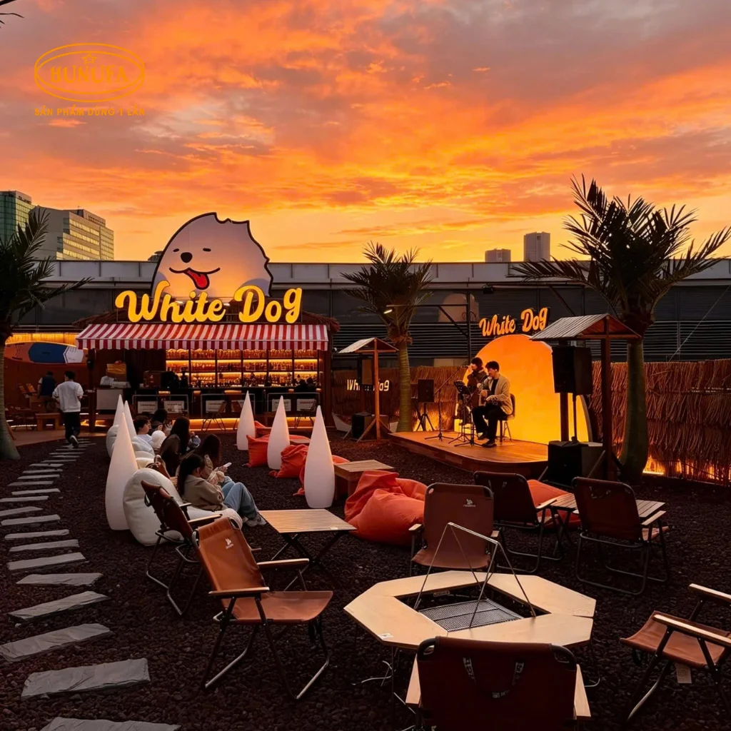 Mẫu thiết kế quán cafe sân thượng đẹp