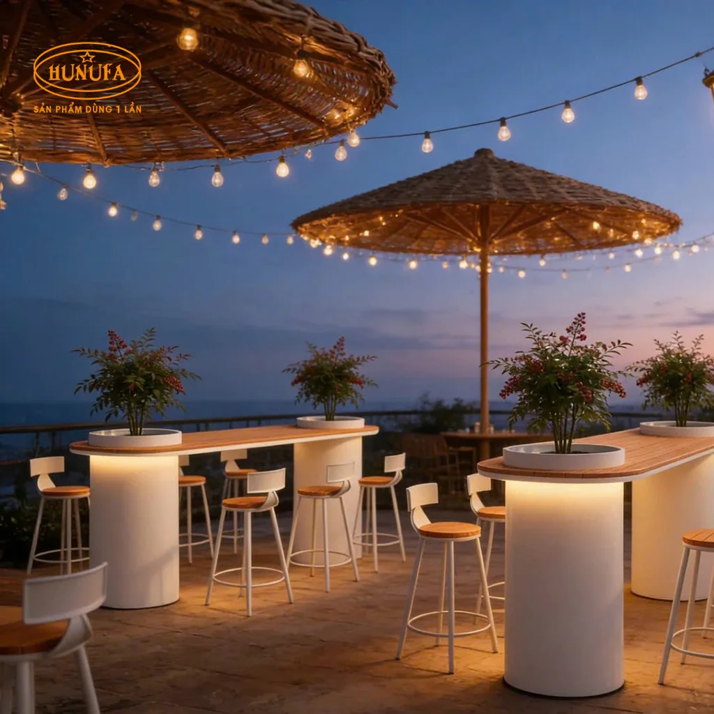 Mẫu thiết kế quán cafe sân thượng đẹp