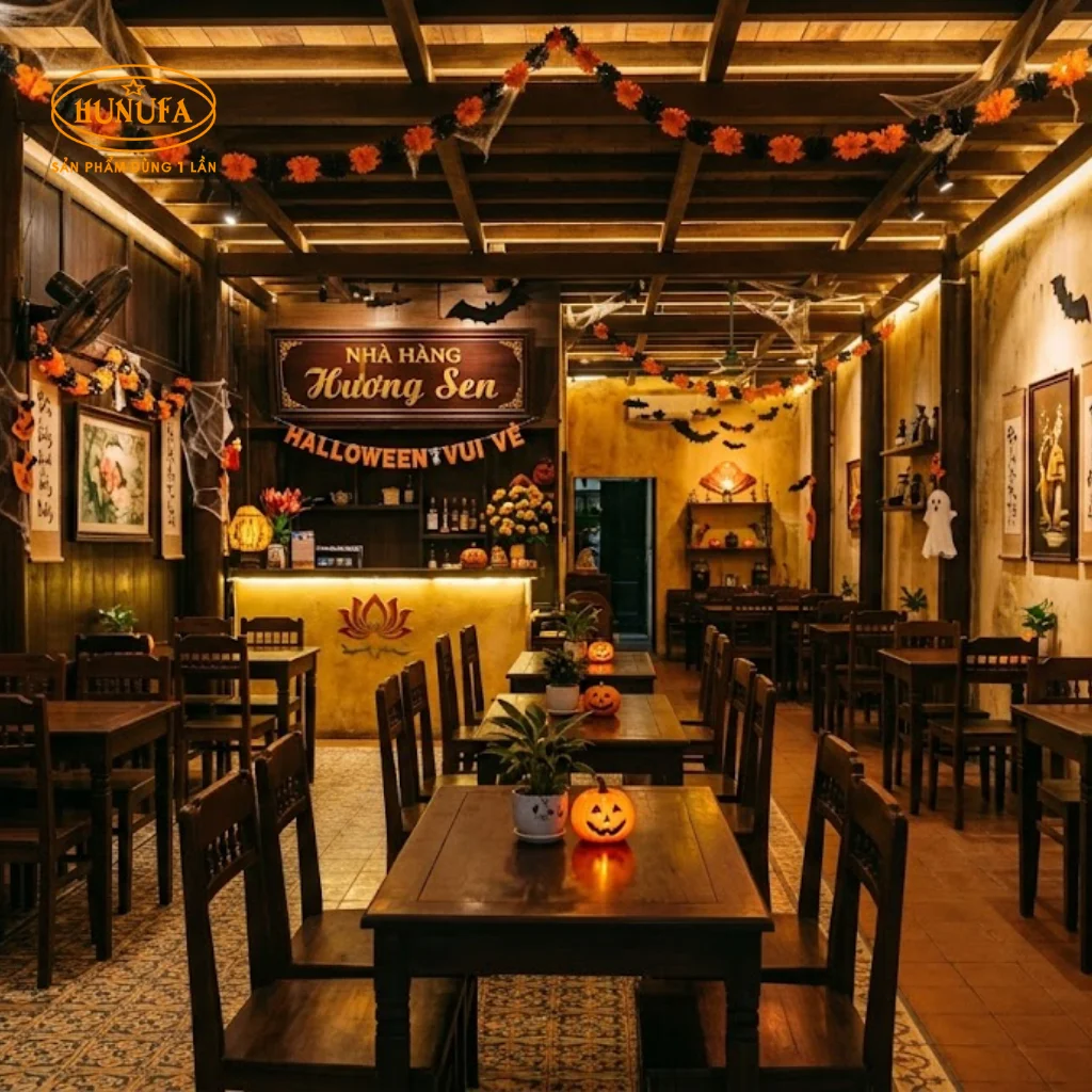 Ý tưởng trang trí Halloween cho nhà hàng, quán ăn đẹp