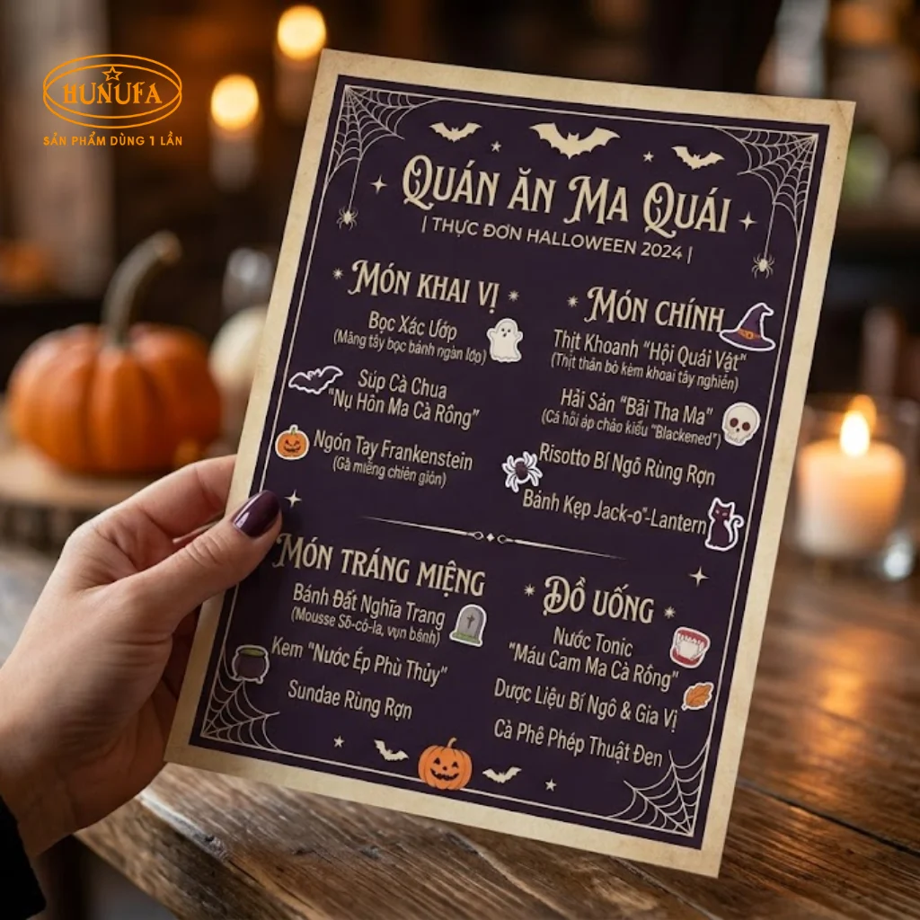 Ý tưởng trang trí Halloween cho nhà hàng, quán ăn đẹp