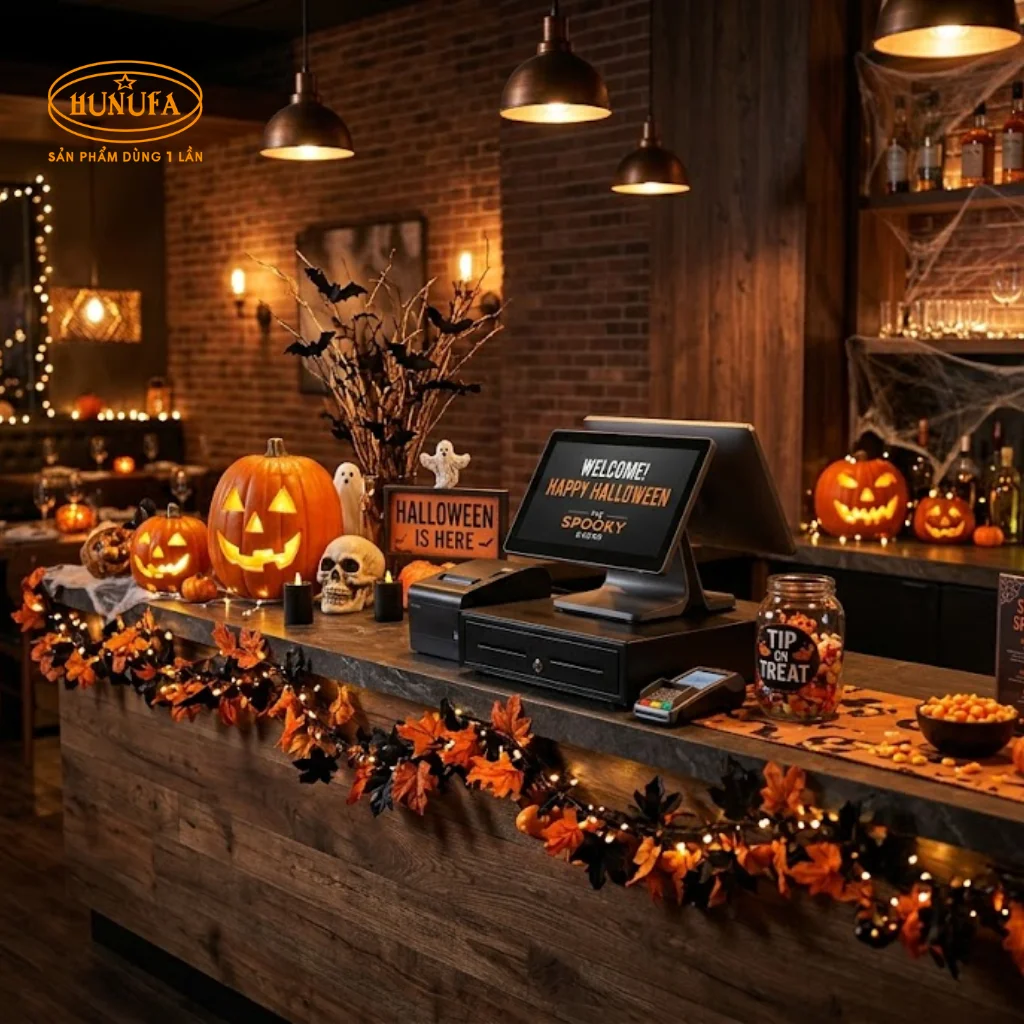 Ý tưởng trang trí Halloween cho nhà hàng, quán ăn đẹp