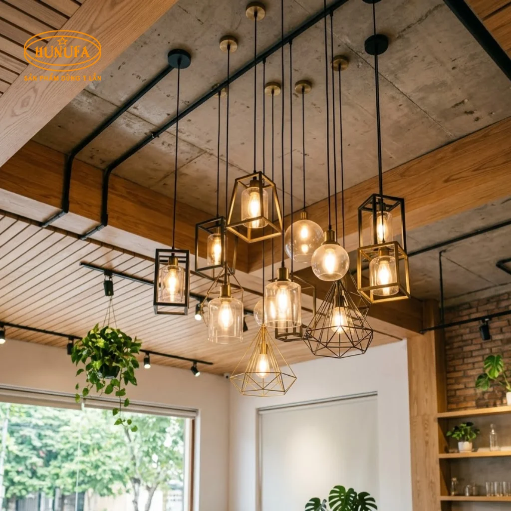 Mẫu trang trí trần quán cafe đẹp, độc đáo, thu hút khách