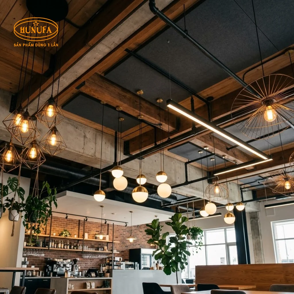 Mẫu trang trí trần quán cafe đẹp, độc đáo, thu hút khách