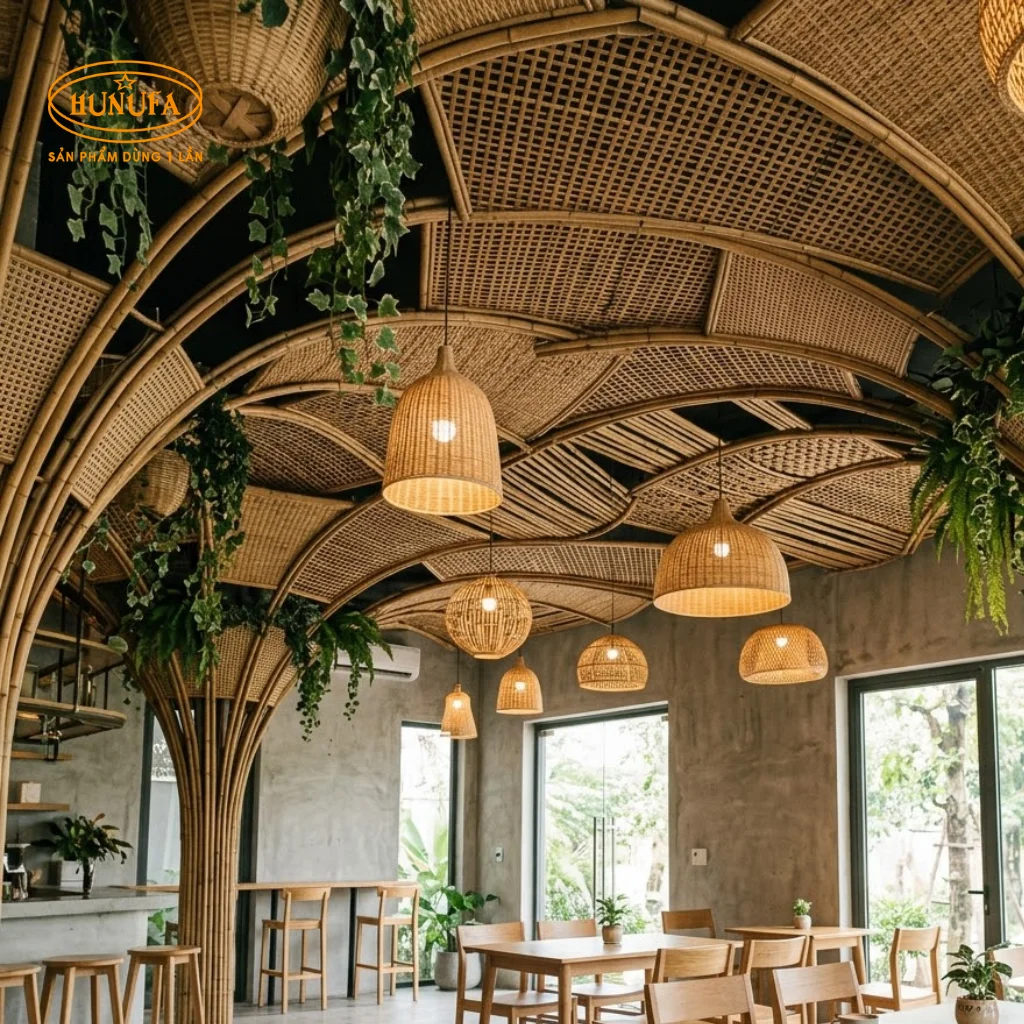 Mẫu trang trí trần quán cafe đẹp, độc đáo, thu hút khách