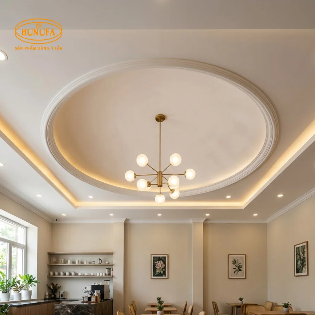 Mẫu trang trí trần quán cafe đẹp, độc đáo, thu hút khách
