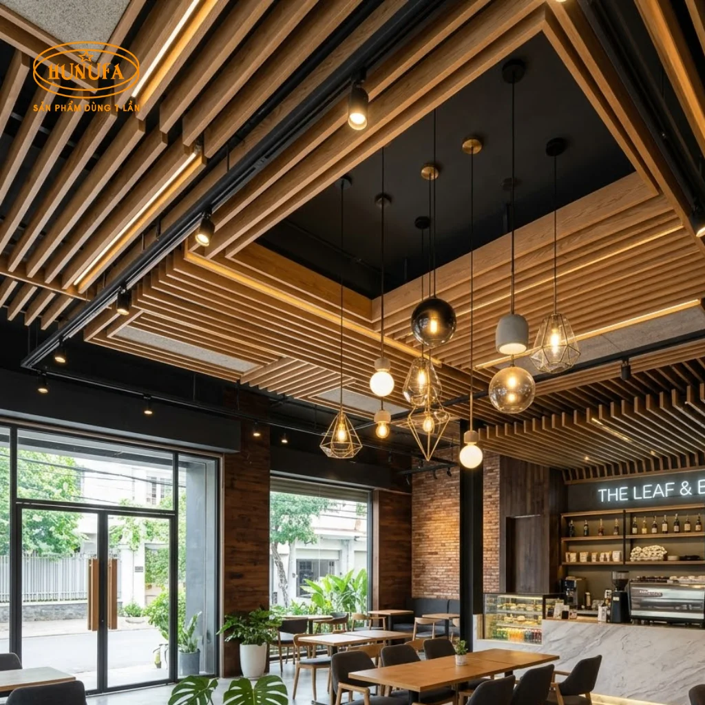 Mẫu trang trí trần quán cafe đẹp, độc đáo, thu hút khách