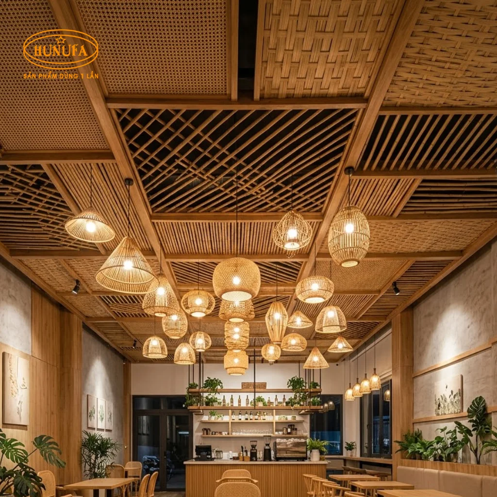 Mẫu trang trí trần quán cafe đẹp, độc đáo, thu hút khách
