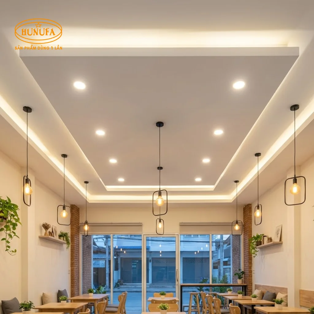 Mẫu trang trí trần quán cafe đẹp, độc đáo, thu hút khách