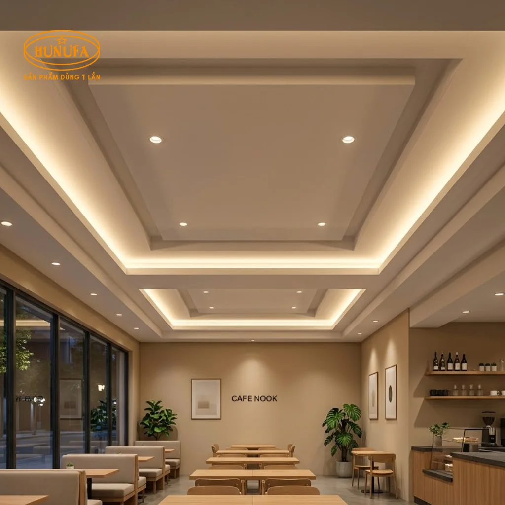 Mẫu trang trí trần quán cafe đẹp, độc đáo, thu hút khách