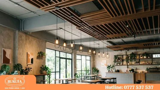Mẫu trang trí trần quán cafe đẹp, độc đáo, thu hút khách