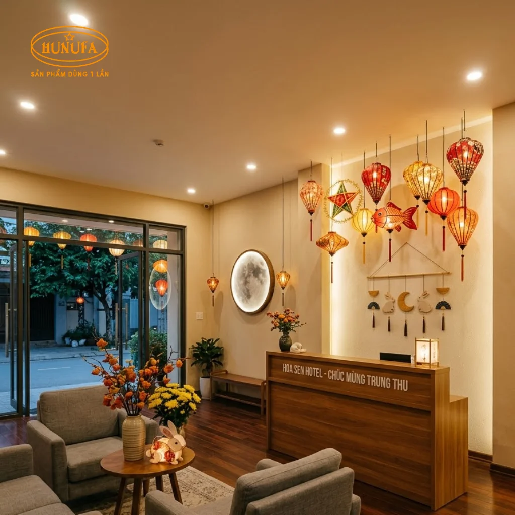15+ Mẫu trang trí Trung Thu cho khách sạn, nhà nghỉ đẹp, sang trọng
