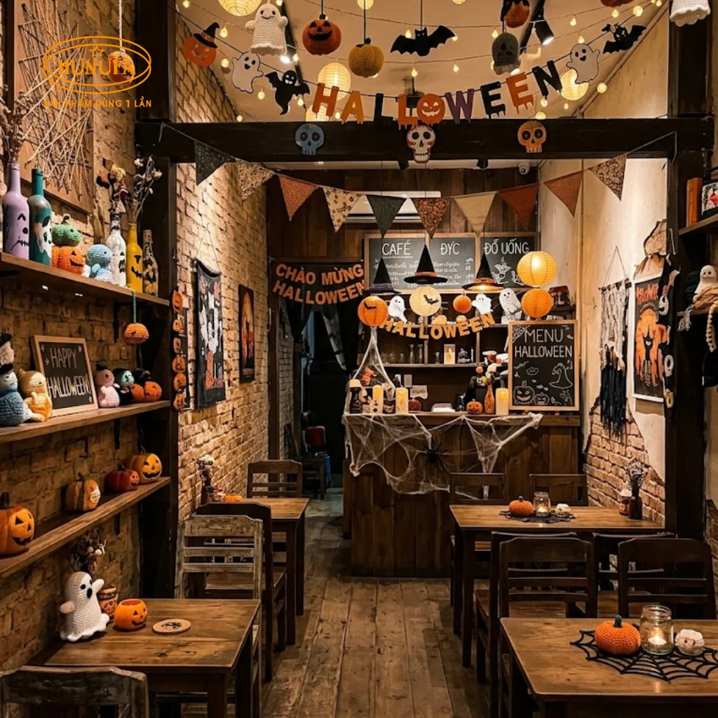8+ Ý tưởng trang trí góc check-in Halloween cho quán cafe đẹp, độc đáo