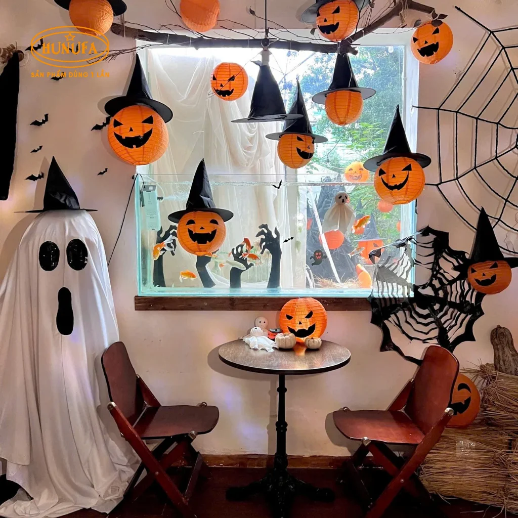 8+ Ý tưởng trang trí góc check-in Halloween cho quán cafe đẹp, độc đáo