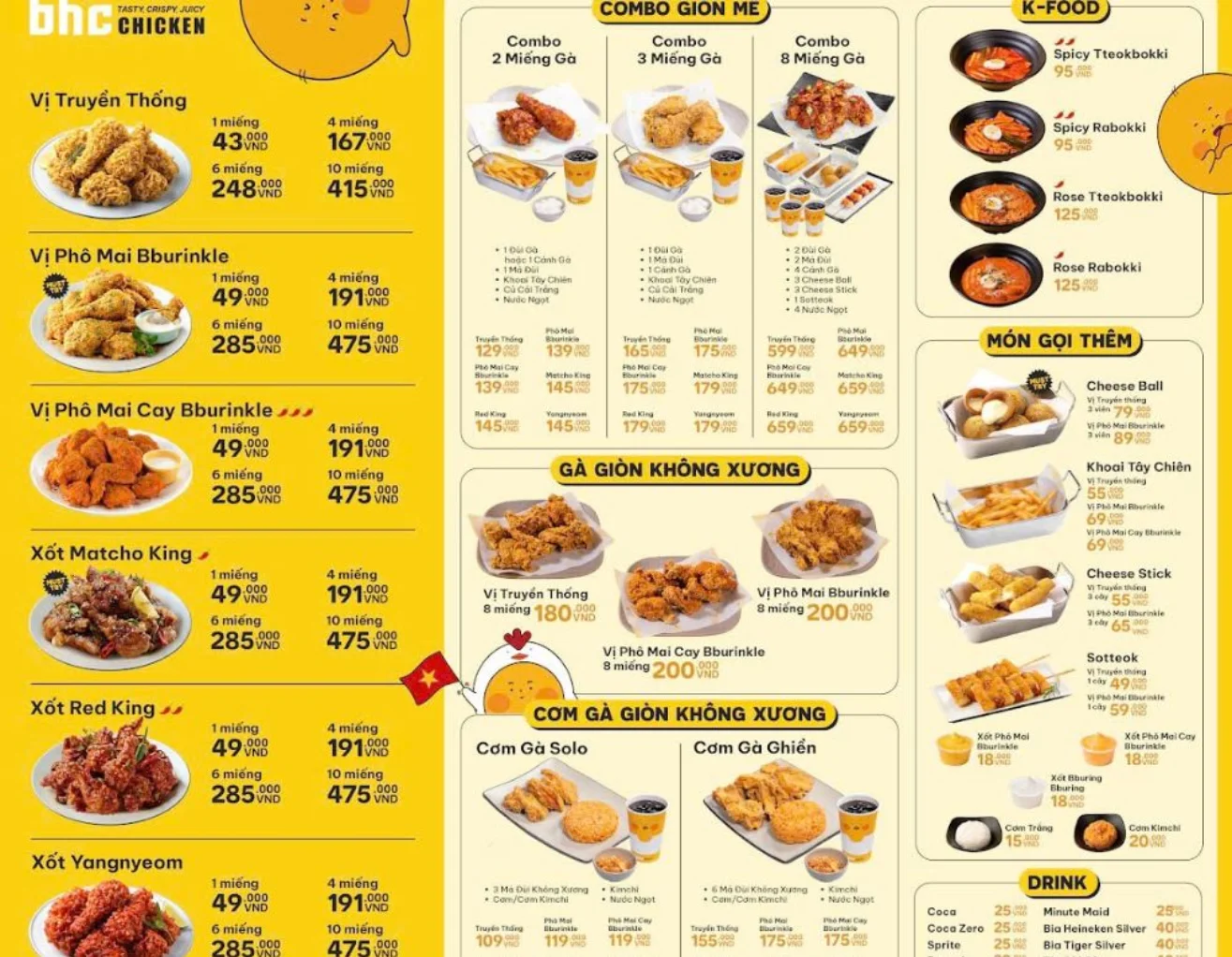 Menu BHC Chicken có gì ngon? Top món gà rán hot phải thử