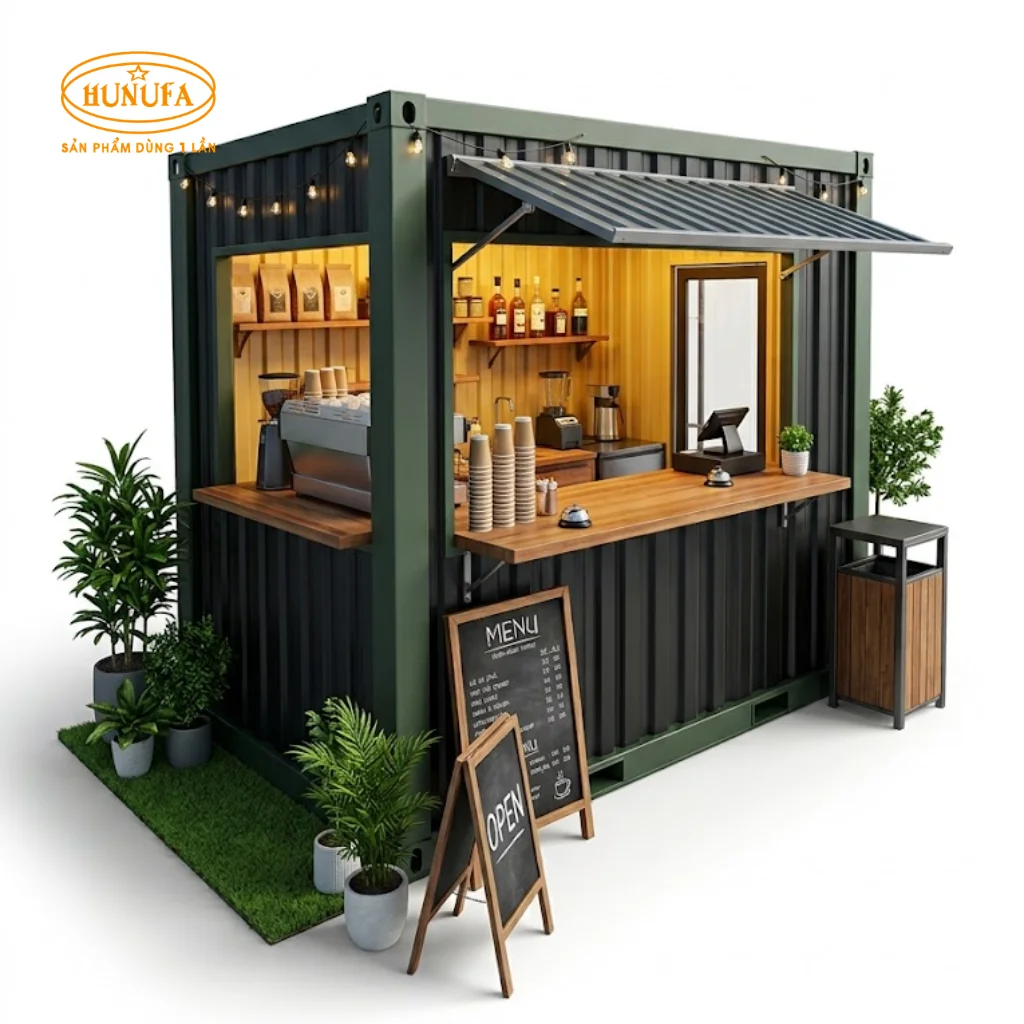 20+ Mẫu thiết kế quán cafe container đẹp, tiện nghi, sáng tạo