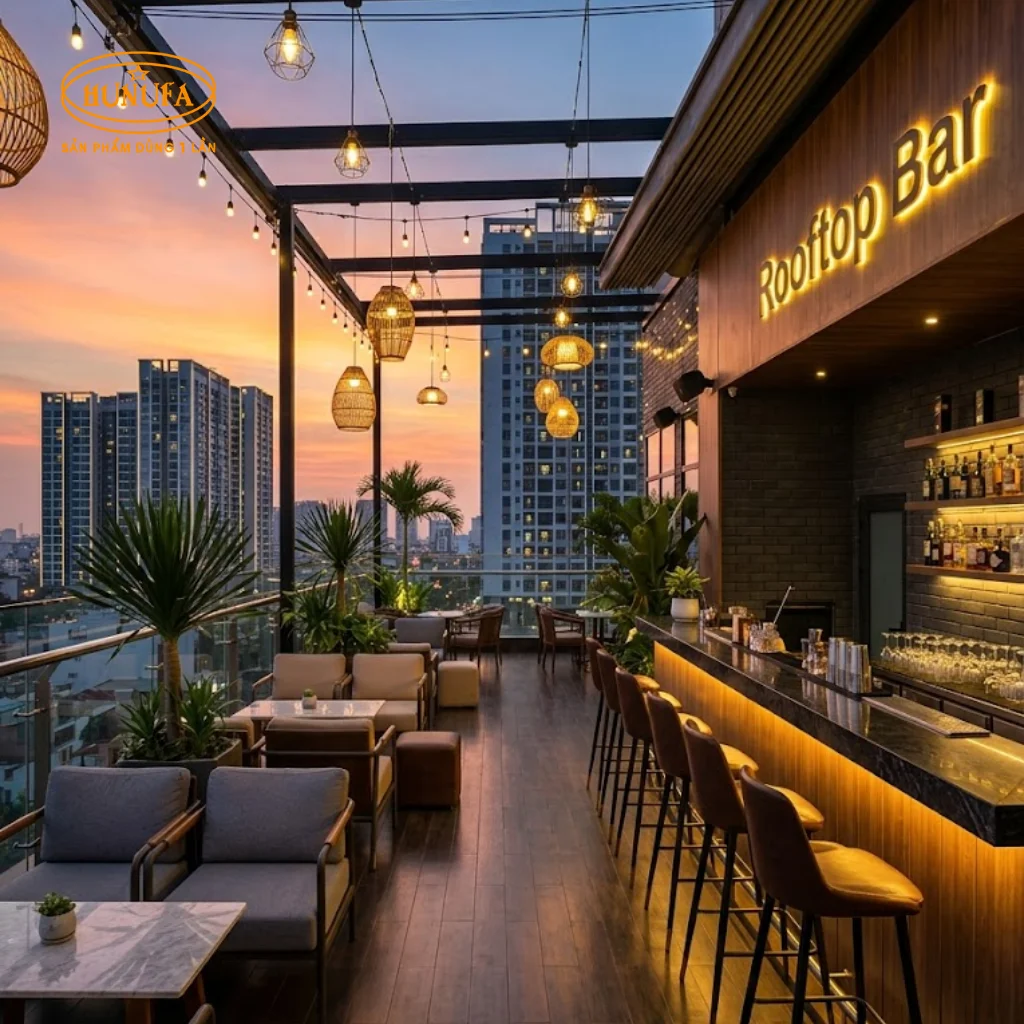 20+ Ý tưởng trang trí quán cafe sân thượng đẹp, thu hút giới trẻ check-in