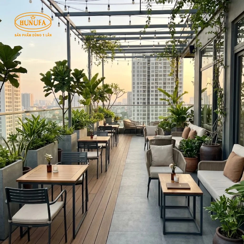 20+ Ý tưởng trang trí quán cafe sân thượng đẹp, thu hút giới trẻ check-in