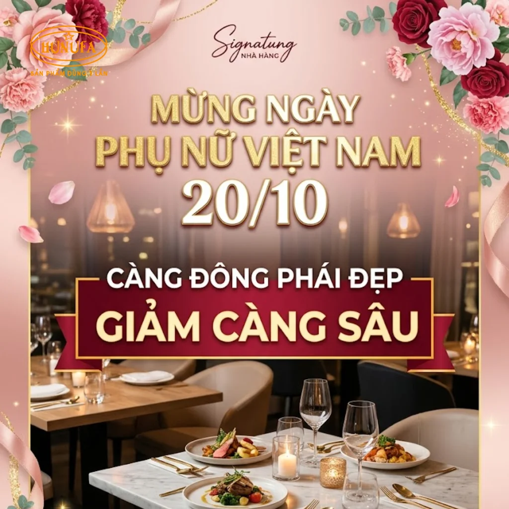6+ Ý tưởng chương trình khuyến mãi 20/10 nhà hàng hút khách