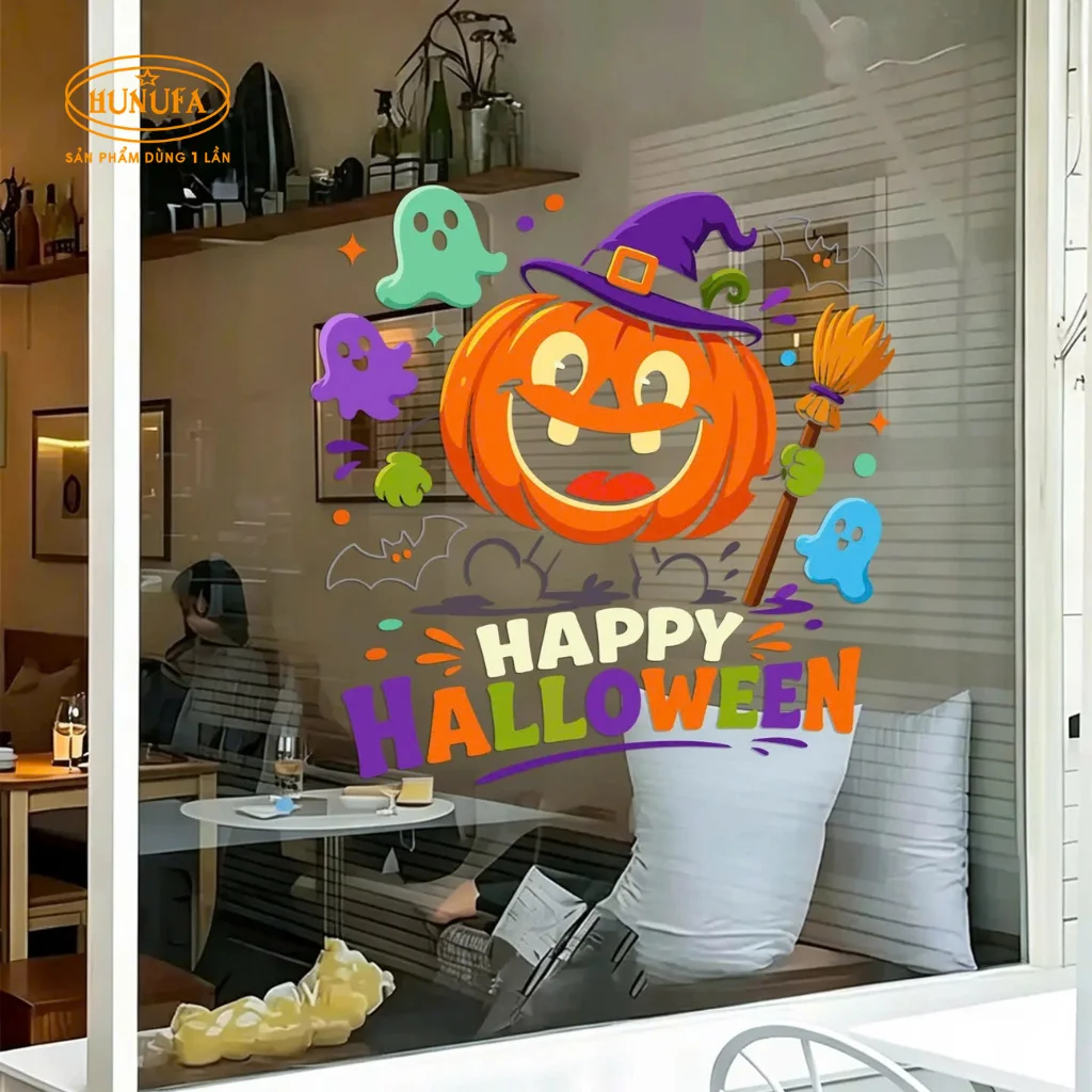 25+ Mẫu decal dán kính Halloween đẹp, hot trend 2026