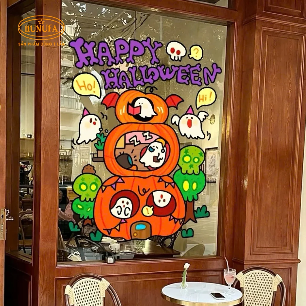25+ Mẫu decal dán kính Halloween đẹp, hot trend 2026
