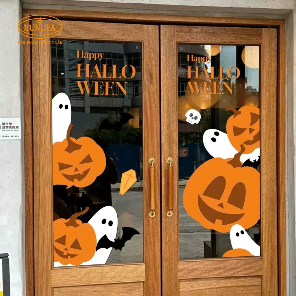 25+ Mẫu decal dán kính Halloween đẹp, hot trend 2026