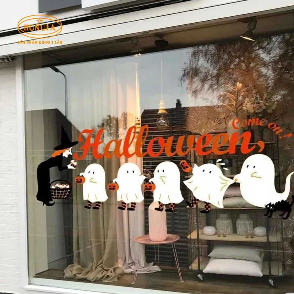 25+ Mẫu decal dán kính Halloween đẹp, hot trend 2026
