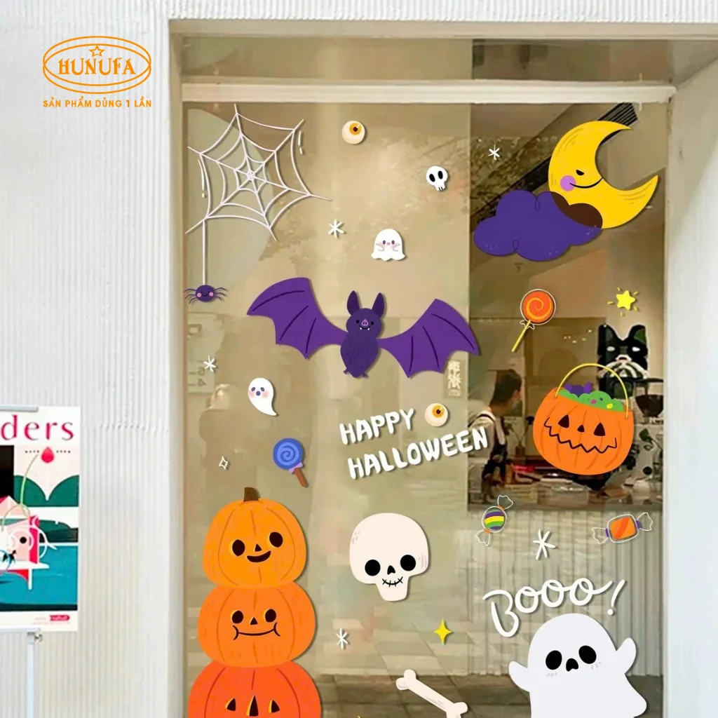 25+ Mẫu decal dán kính Halloween đẹp, hot trend 2026