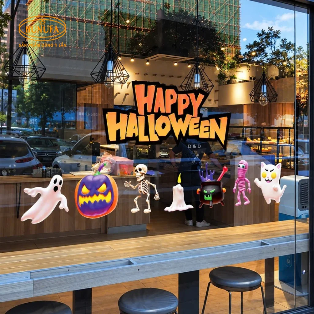 25+ Mẫu decal dán kính Halloween đẹp, hot trend 2026