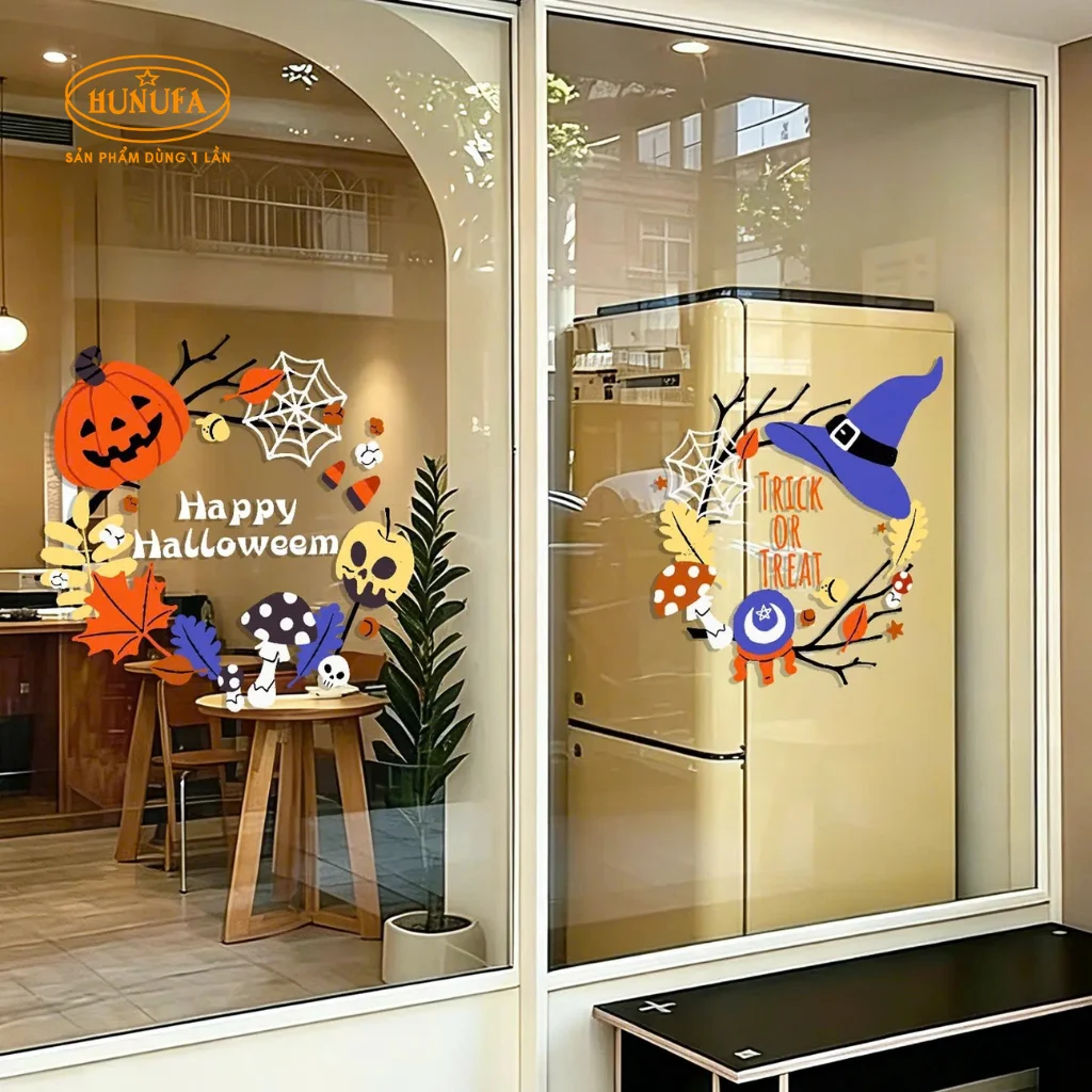 25+ Mẫu decal dán kính Halloween đẹp, hot trend 2026