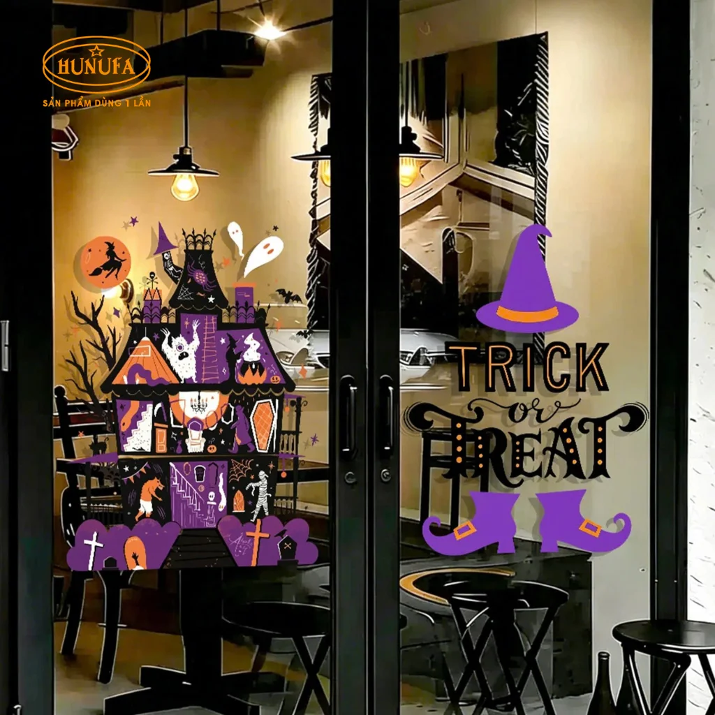 25+ Mẫu decal dán kính Halloween đẹp, hot trend 2026