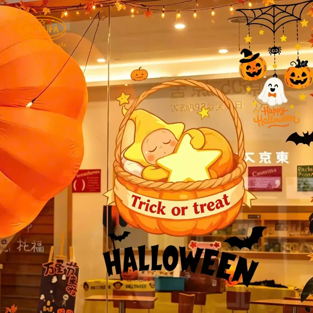 25+ Mẫu decal dán kính Halloween đẹp, hot trend 2026