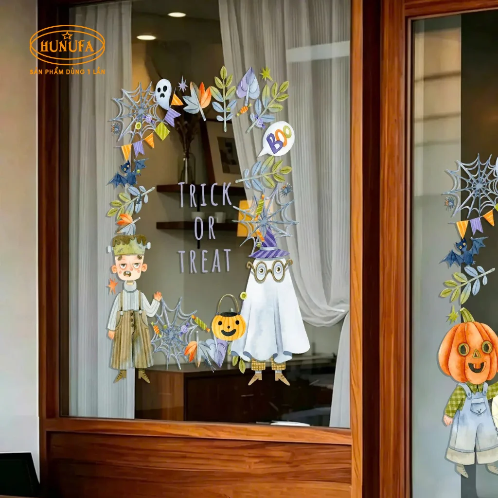 25+ Mẫu decal dán kính Halloween đẹp, hot trend 2026