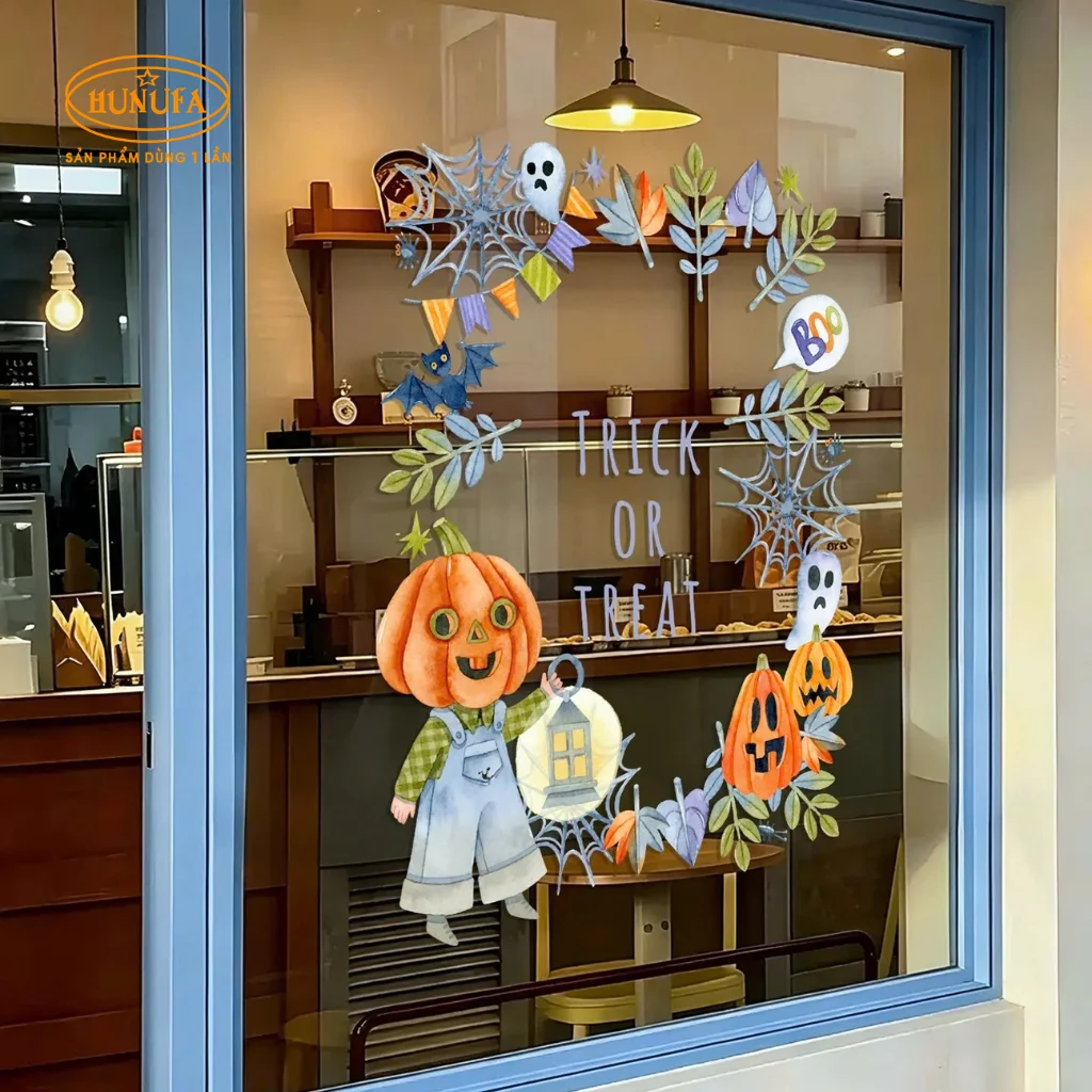 25+ Mẫu decal dán kính Halloween đẹp, hot trend 2026