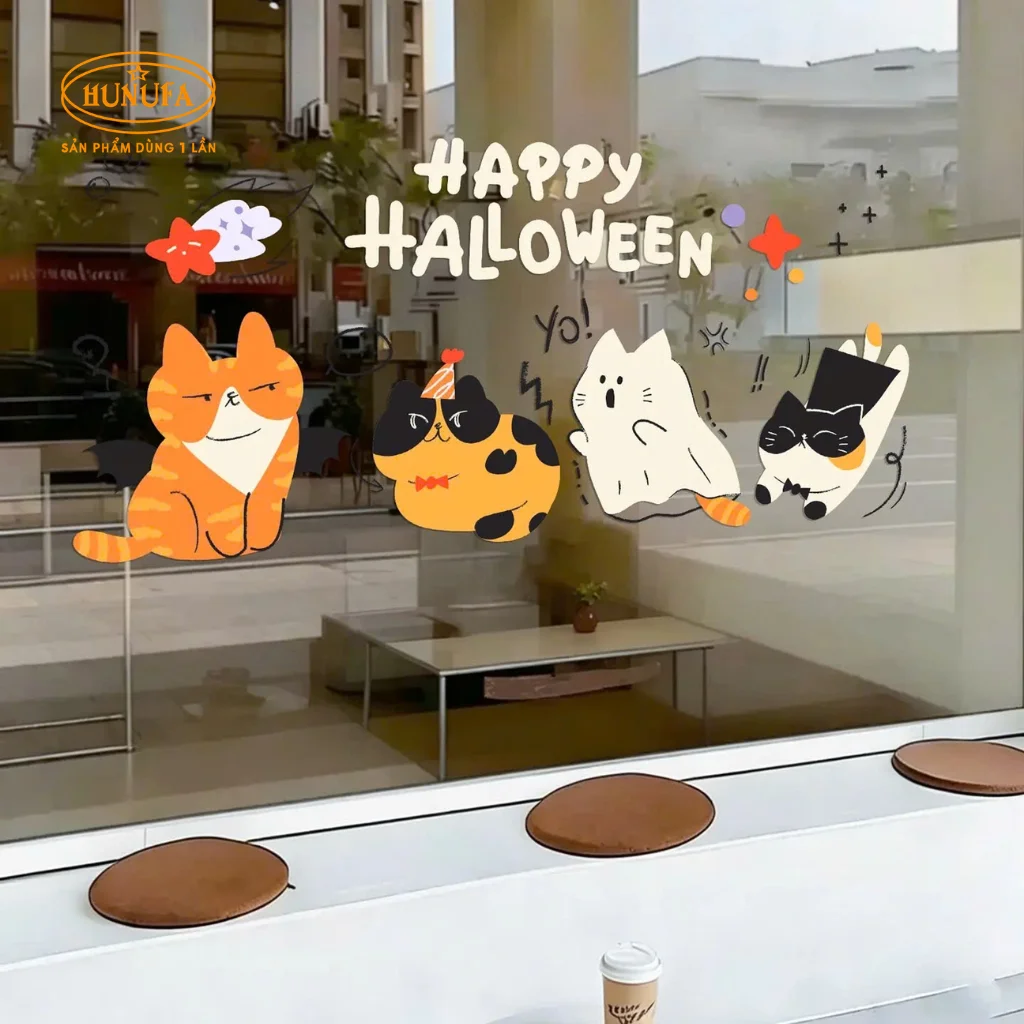 25+ Mẫu decal dán kính Halloween đẹp, hot trend 2026