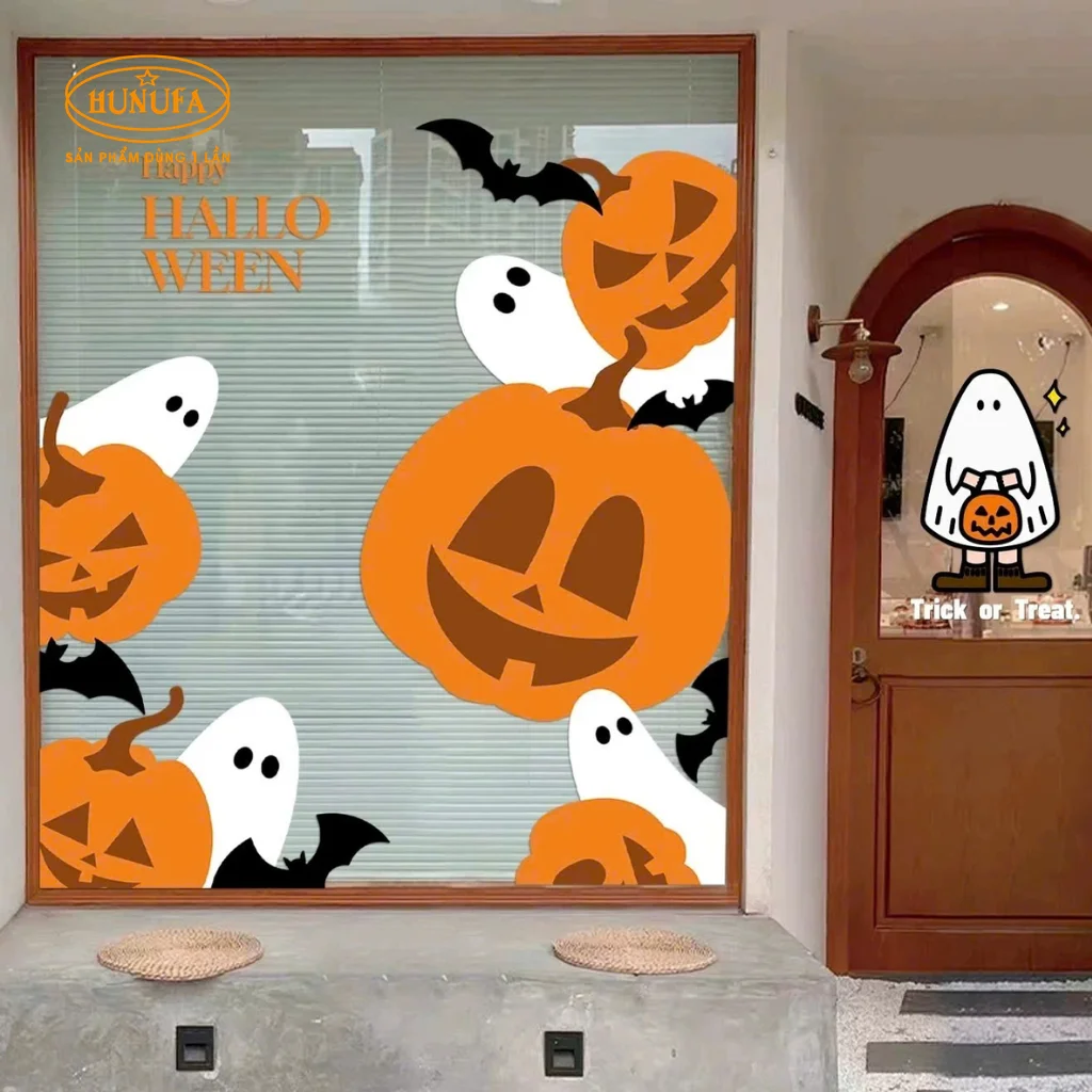 25+ Mẫu decal dán kính Halloween đẹp, hot trend 2026