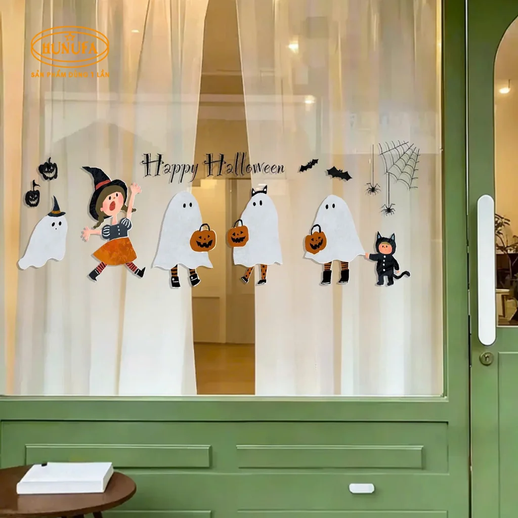 25+ Mẫu decal dán kính Halloween đẹp, hot trend 2026