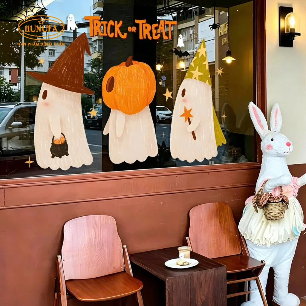 25+ Mẫu decal dán kính Halloween đẹp, hot trend 2026