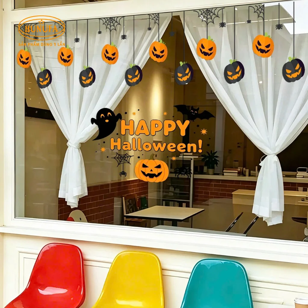 25+ Mẫu decal dán kính Halloween đẹp, hot trend 2026