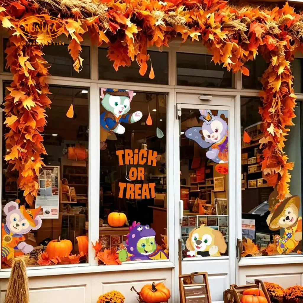25+ Mẫu decal dán kính Halloween đẹp, hot trend 2026