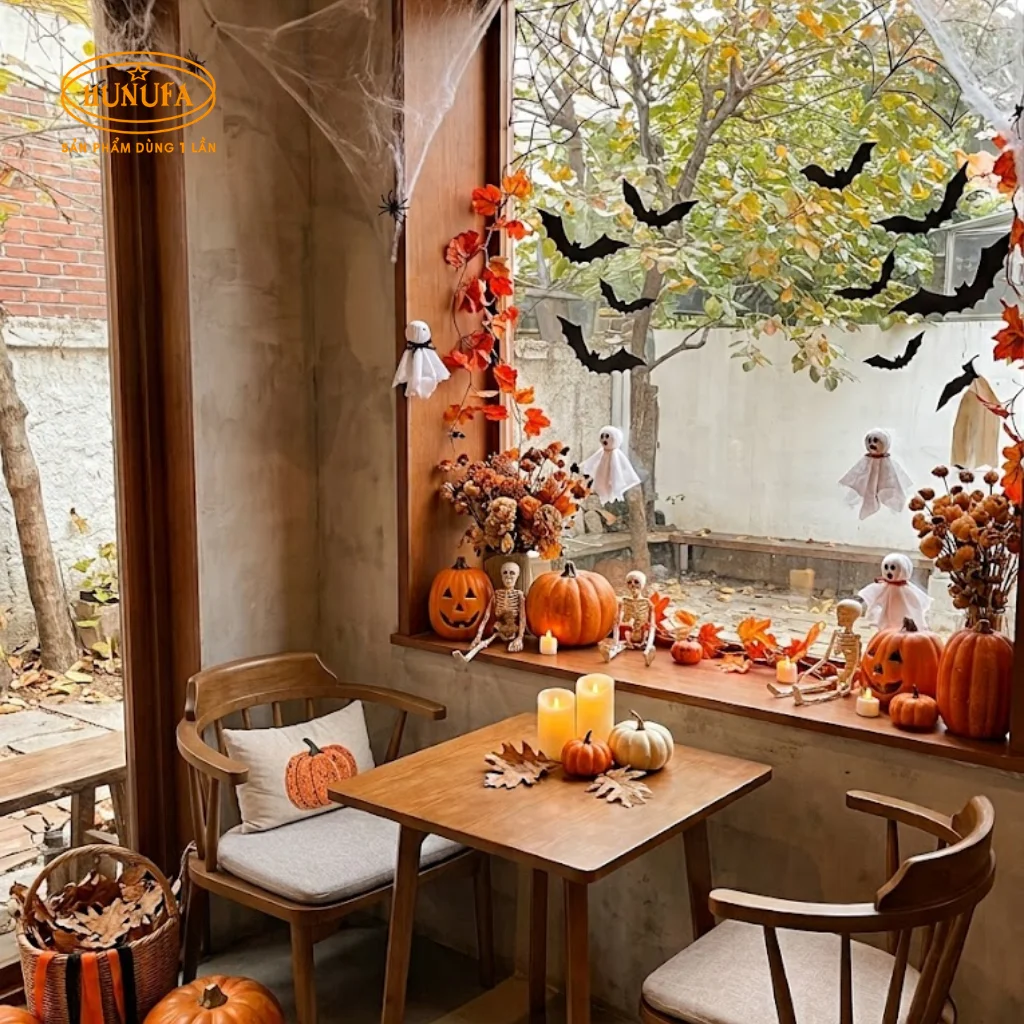 8+ Ý tưởng trang trí góc check-in Halloween cho quán cafe đẹp, độc đáo