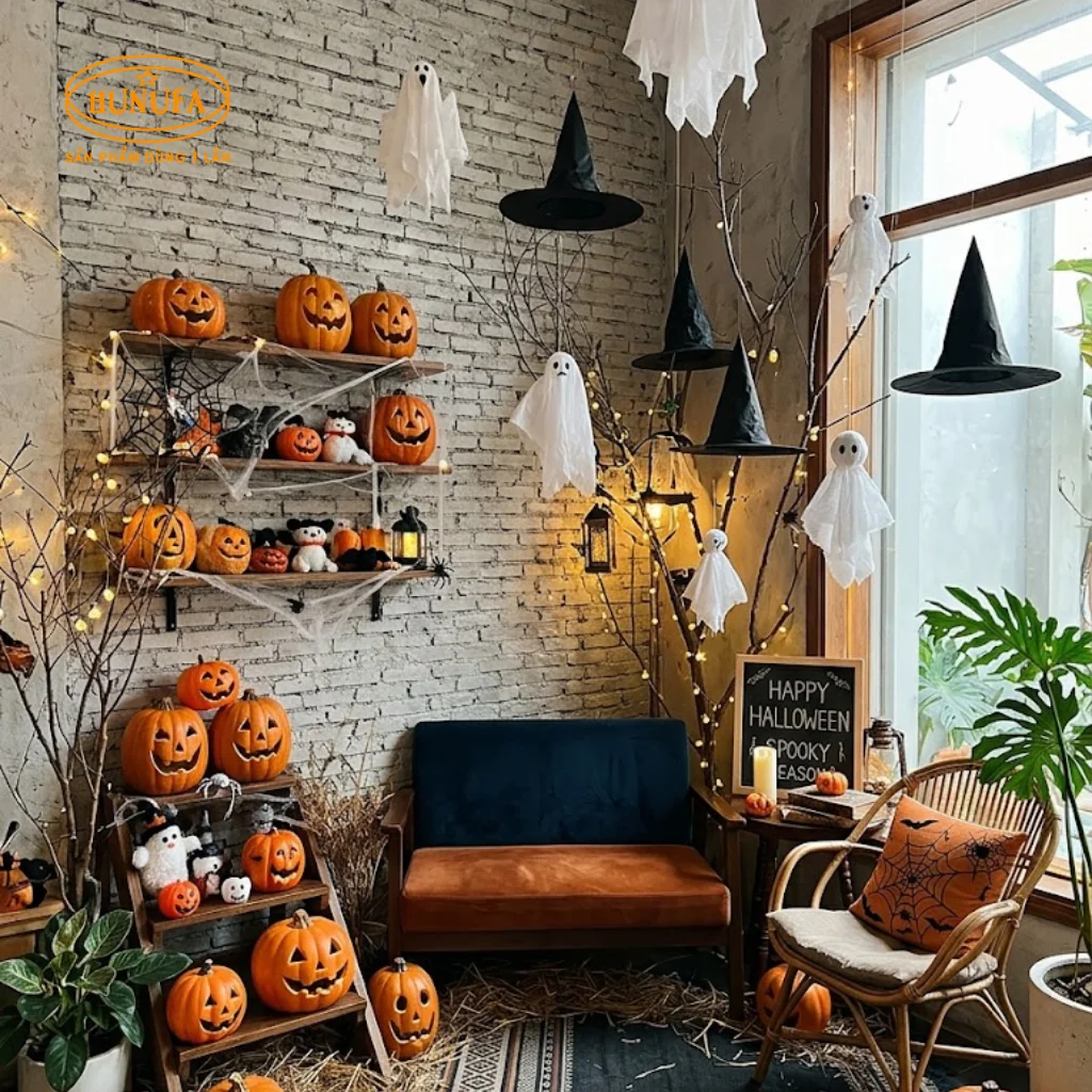 8+ Ý tưởng trang trí góc check-in Halloween cho quán cafe đẹp, độc đáo