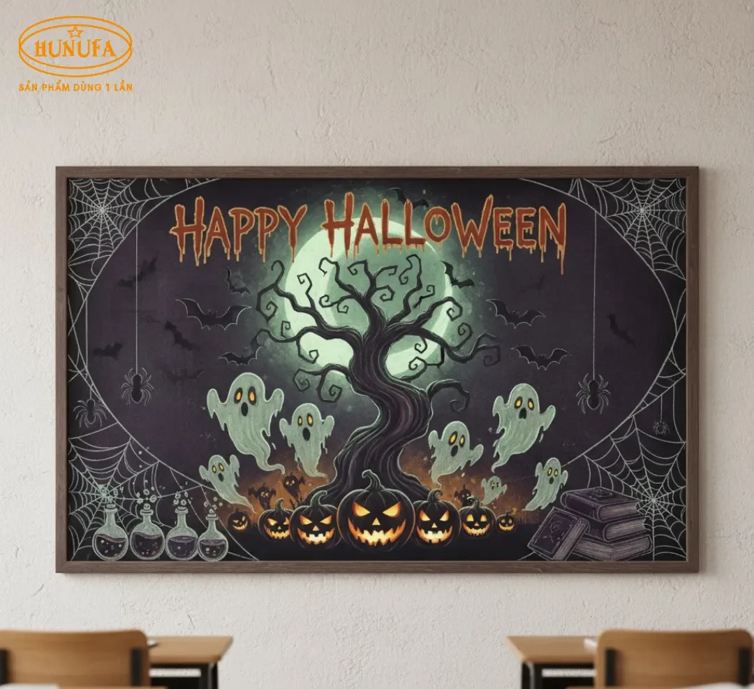Gợi ý các mẫu vẽ bảng trang trí Halloween đẹp mắt, thu hút ánh nhìn